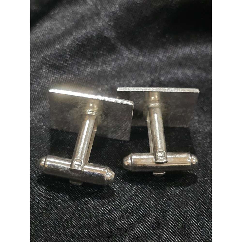Vintage Shields Rectangular Cufflinks Signed Silv… - image 5